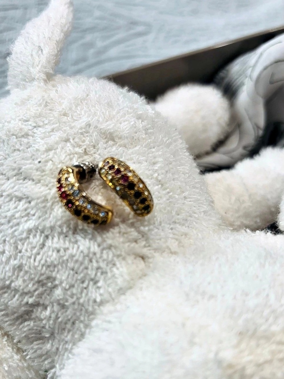 Gold Multicolor Hoop Earrings